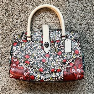 Coach Floral Print Handbag